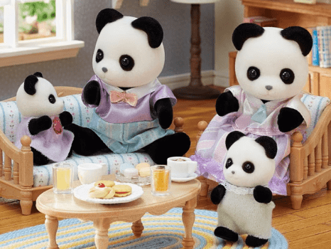 Família dos Pandas Graciosos Sylvanian Families