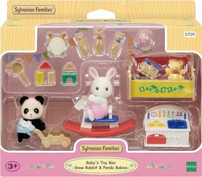 Sylvanian Families Caixa de Brinquedos Bebês Coelho e Panda